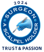 surgeon a scalpel holder logo